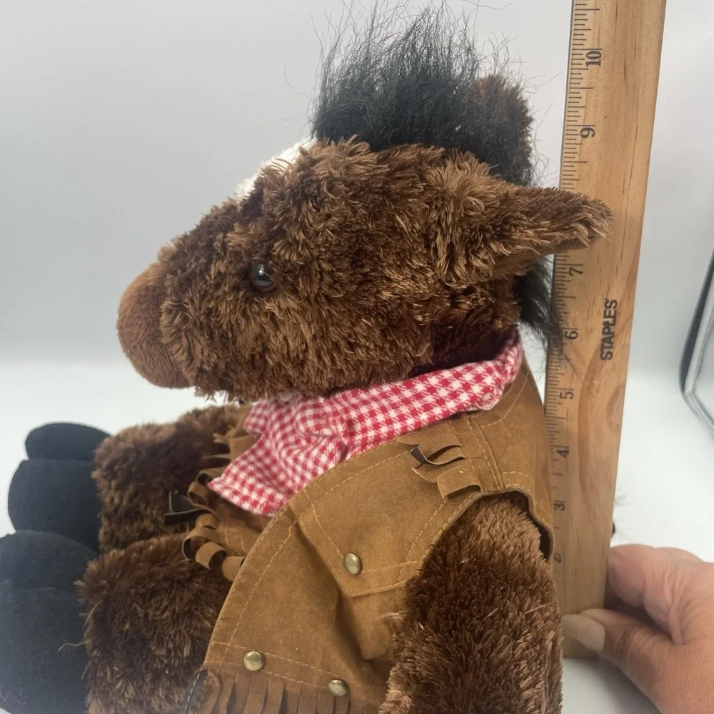 Vintage 2001 The Bear Factory Western Pony Horse Cowboy Plush Stuffed Animal 16